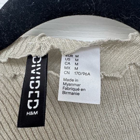 H&M Taupe Ruffle Detail Blouse - Picture 2 of 2